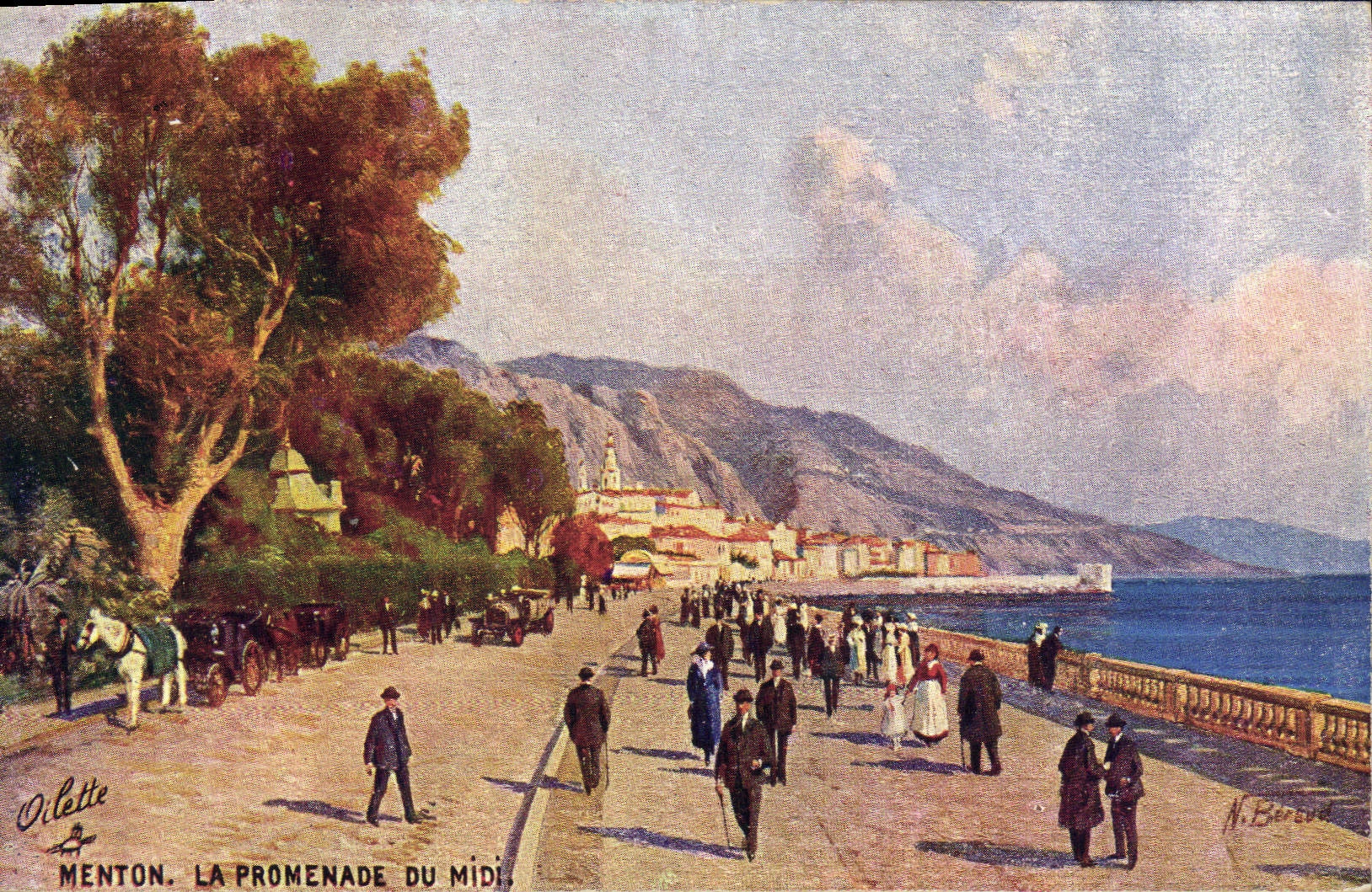 CPA Menton La promenade du Midi