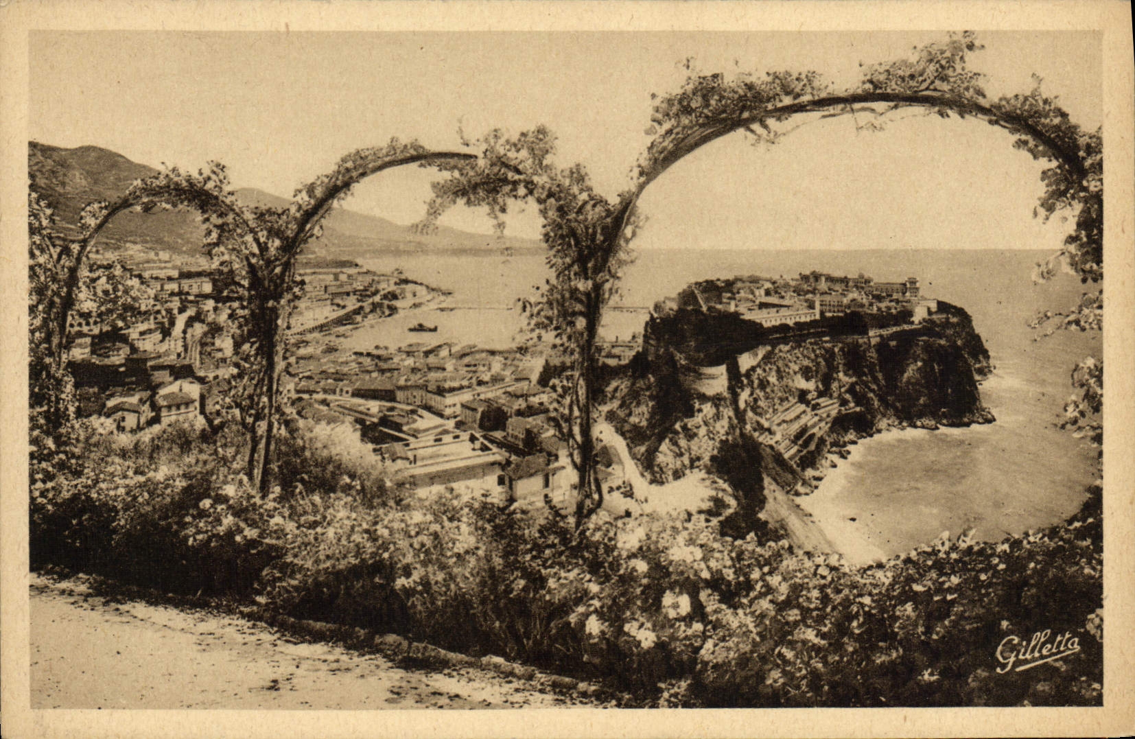 CPA Monaco Vue Prise entre les fleurs