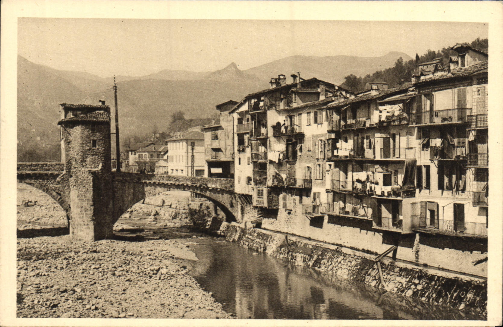 CPA Sospel Vieilles Maisons sur la Bevera