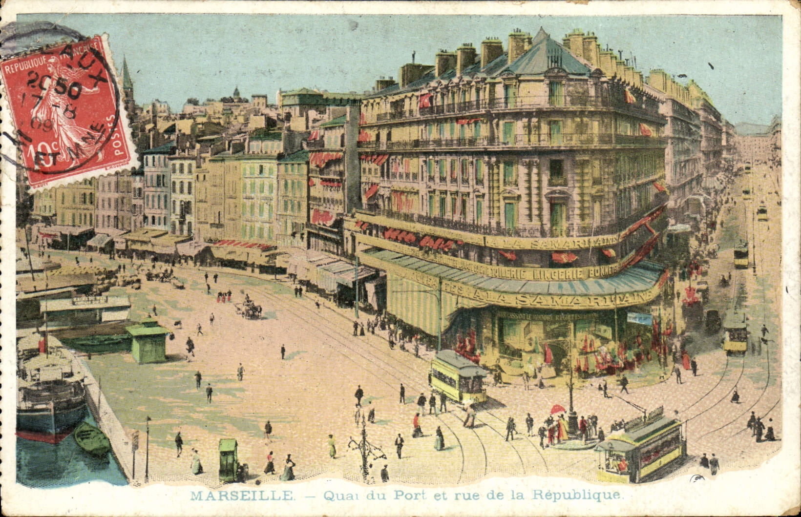 CPA Marseille Quai du Port et Rue de la Republique
