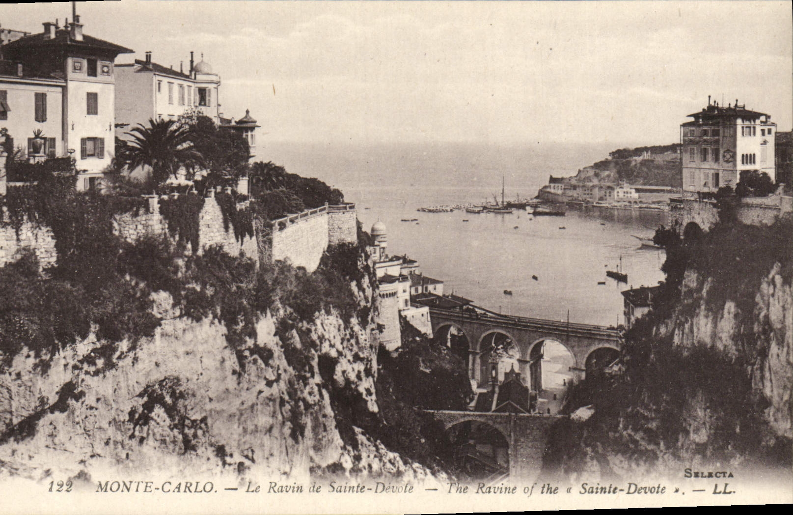 VINTAGE POSTCARD Monte Carlo the Ravine of Sainte Excessively pious woman