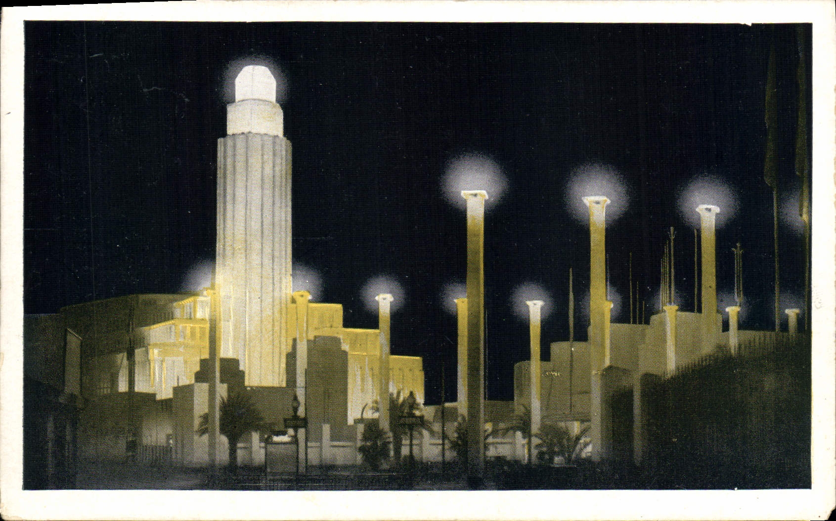 VINTAGE POSTCARD Fair Colonial International of Paris the palate of the metropolitan section