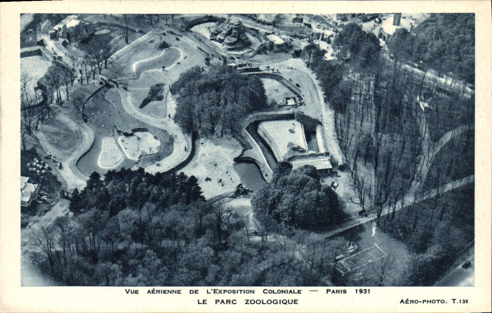 VINTAGE POSTCARD Fair Colonial International Of Paris 1931 air Sight It by zoological Zoo