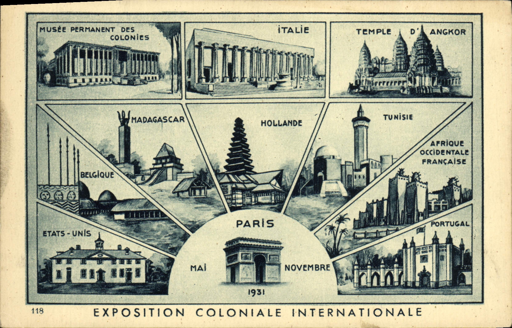 CPA Exposition Coloniale Internationale De Paris 1931 Musee permanent Temple d'Angkor