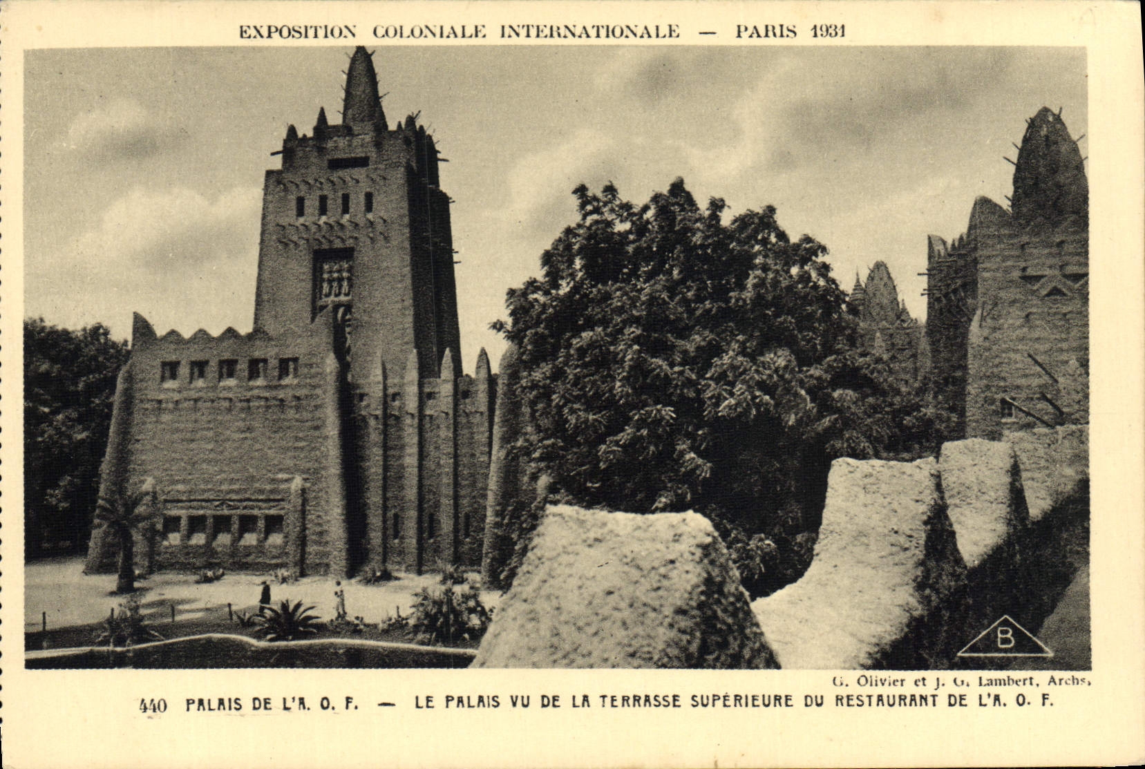 CPA Exposition Coloniale Internationale De Paris 1931 Palais de l'AOF Le palais vu de la terrasse superieure restaurant