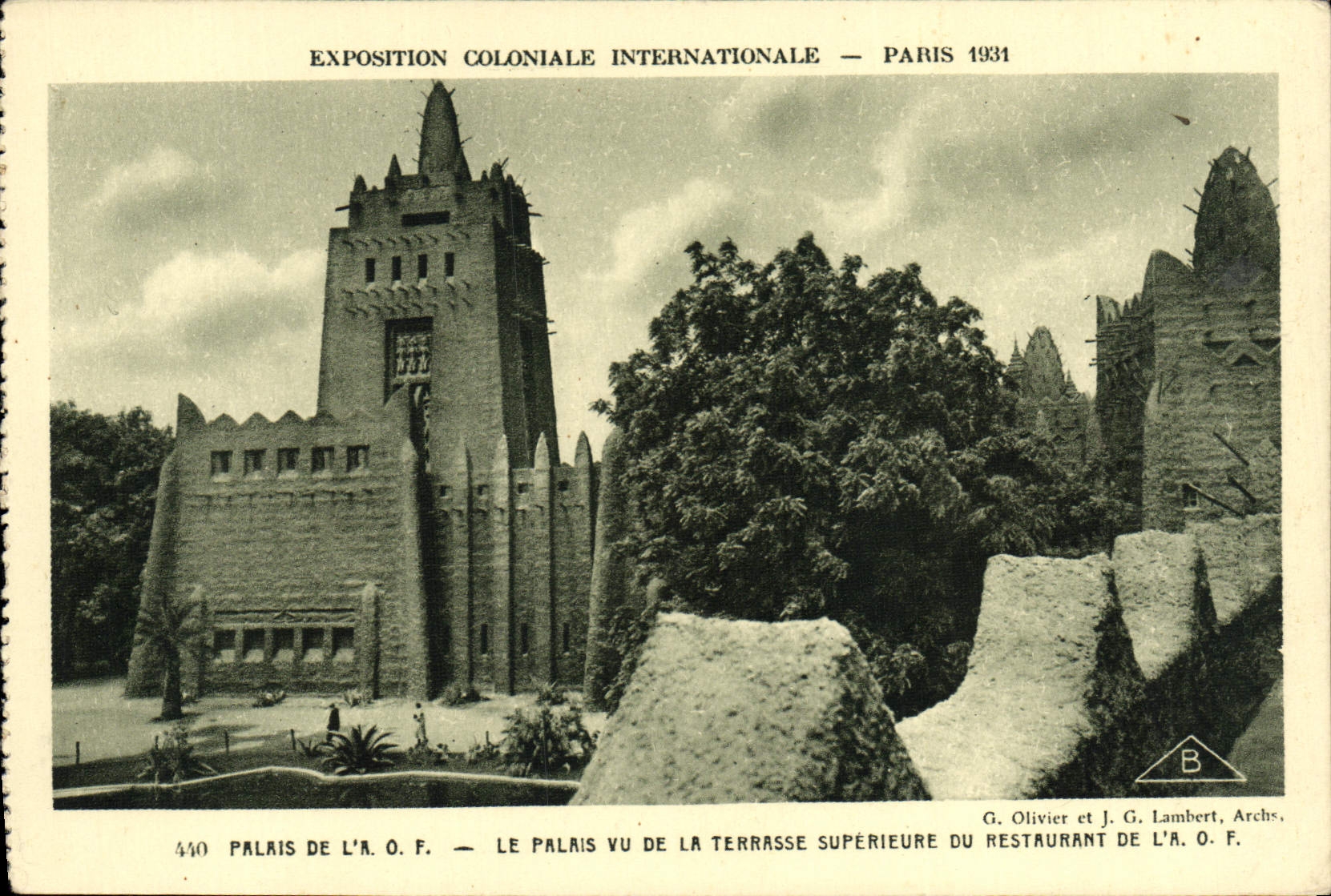 CPA Exposition Coloniale Internationale De Paris 1931 Palais de l'AOF Le palais vu de la terrasse superieure restaurant