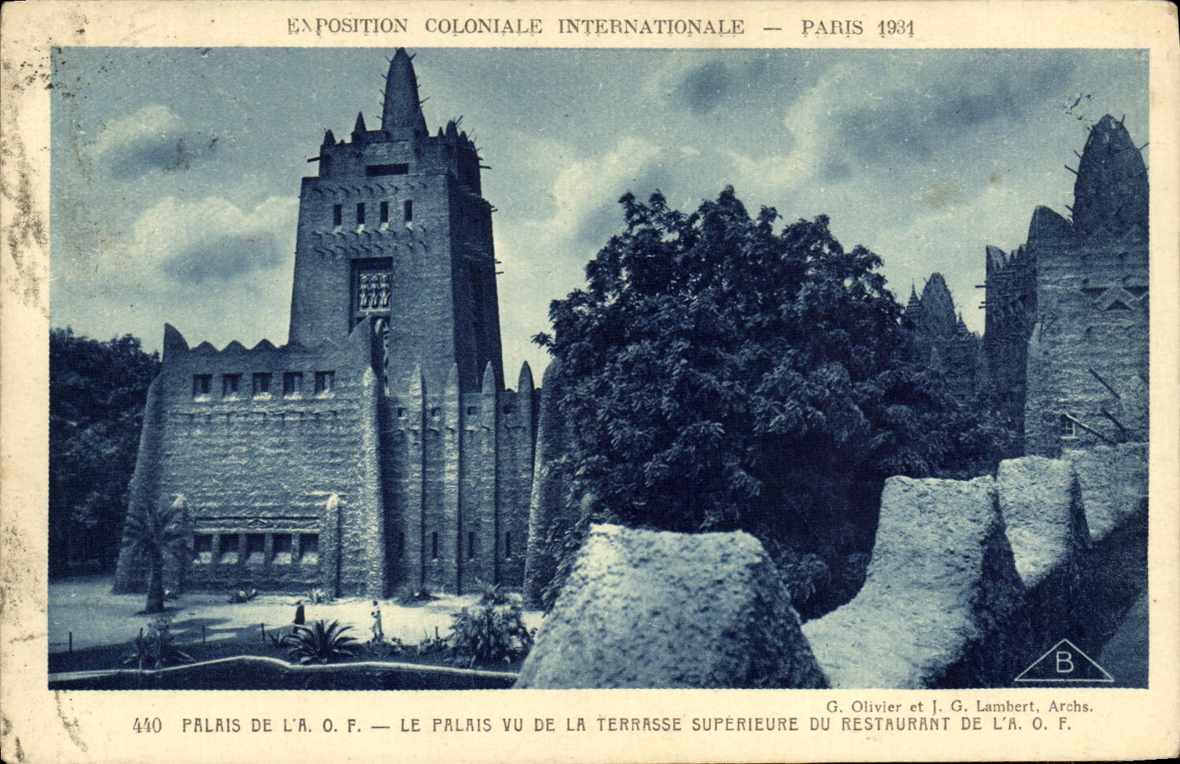 CPA Exposition Coloniale Internationale De Paris 1931 Palais de l'AOF Le palais vu de la terrasse superieure restaurant