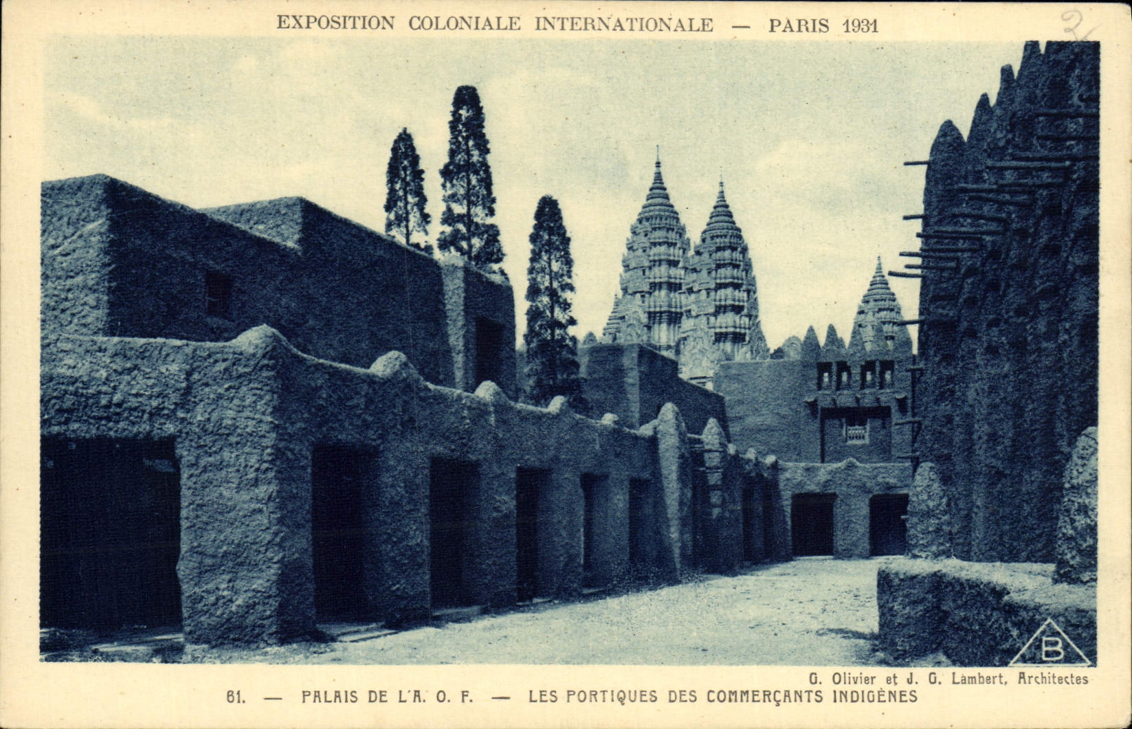CPA Exposition Coloniale Internationale De Paris 1931 Palais de l'AOF Les portiques des commercants indigenes