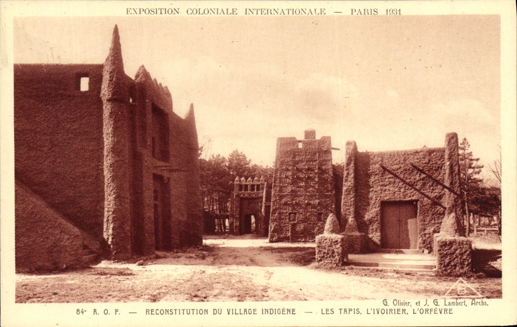 CPA Exposition Coloniale Internationale Paris 1931 Reconstitution du village indigene Les tapis ivorier orfevre