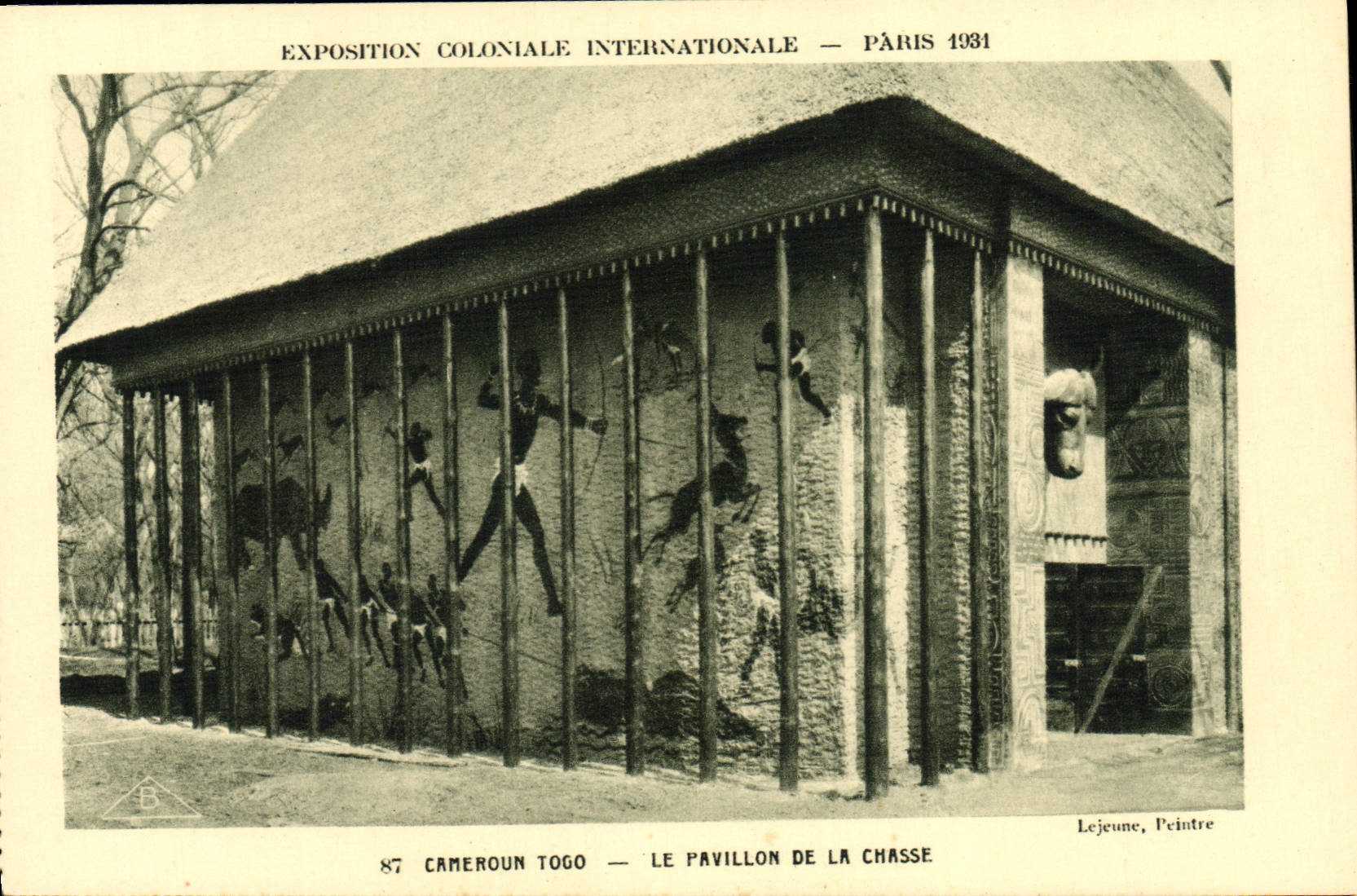 CPA Exposition Coloniale Internationale Paris 1931 Cameroun Togo Le pavillon de la chasse