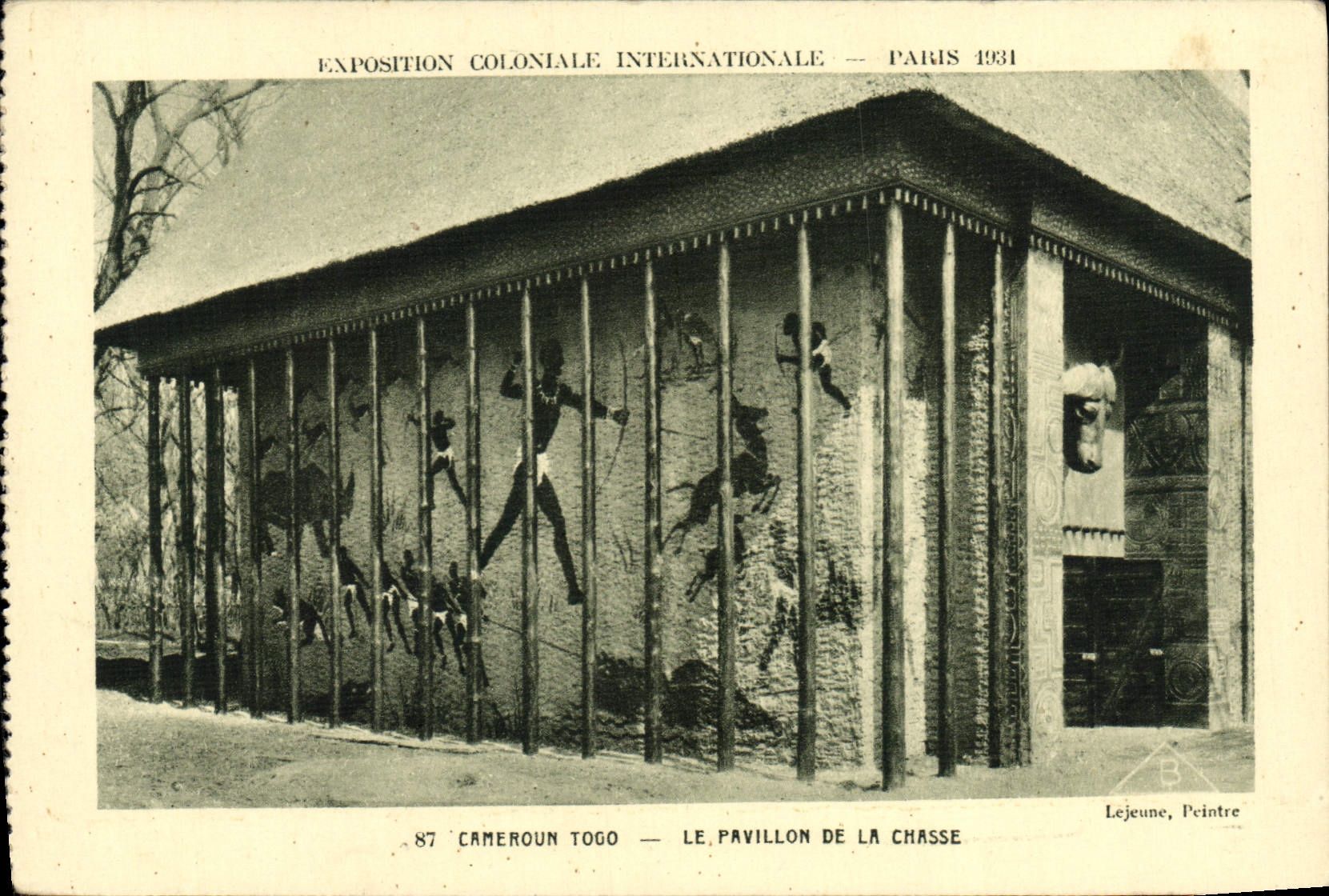 CPA Exposition Coloniale Internationale Paris 1931 Cameroun Togo Le pavillon de la chasse
