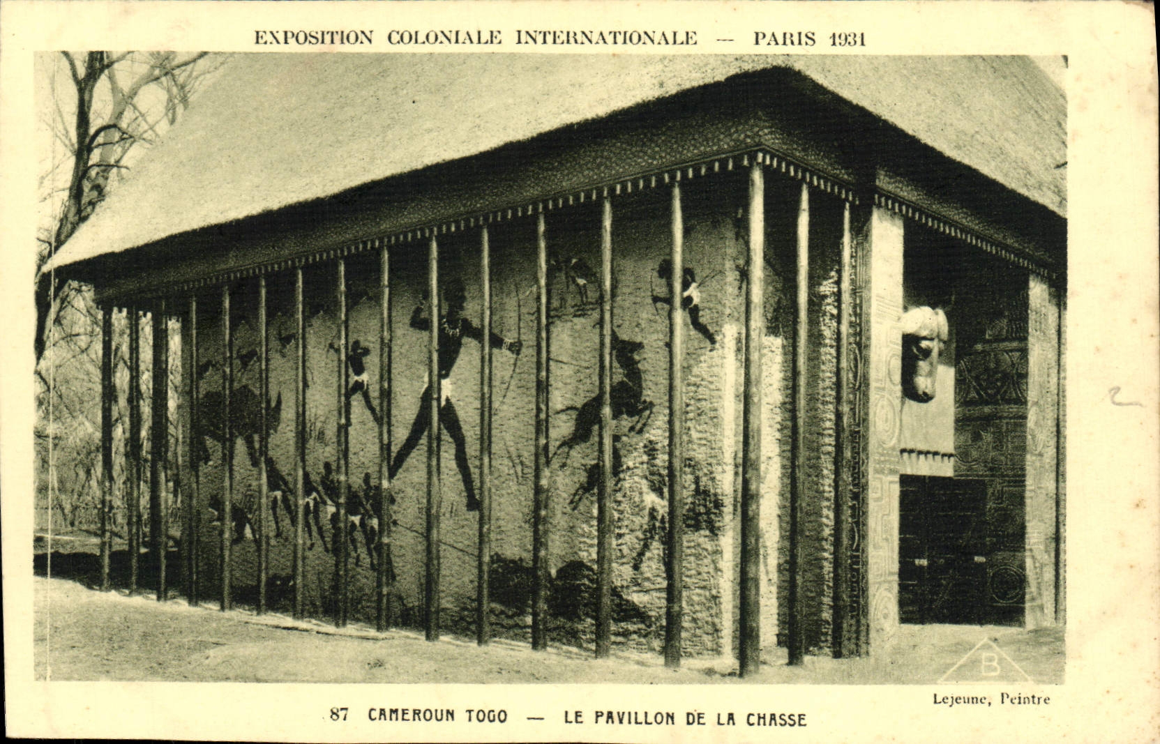 CPA Exposition Coloniale Internationale Paris 1931 Cameroun Togo Le pavillon de la chasse