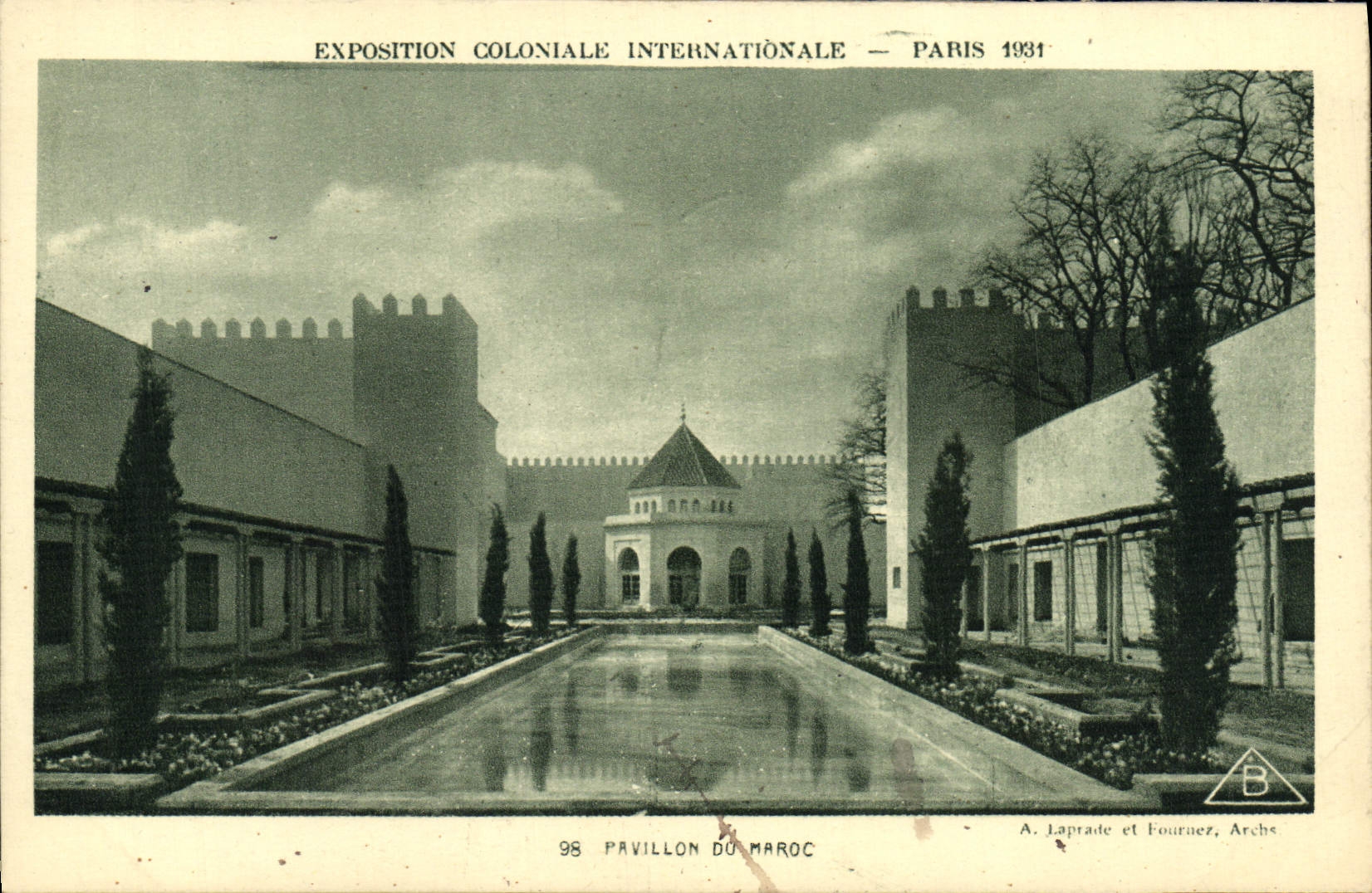 VINTAGE POSTCARD Fair Colonial International Paris 1931 House of Morocco