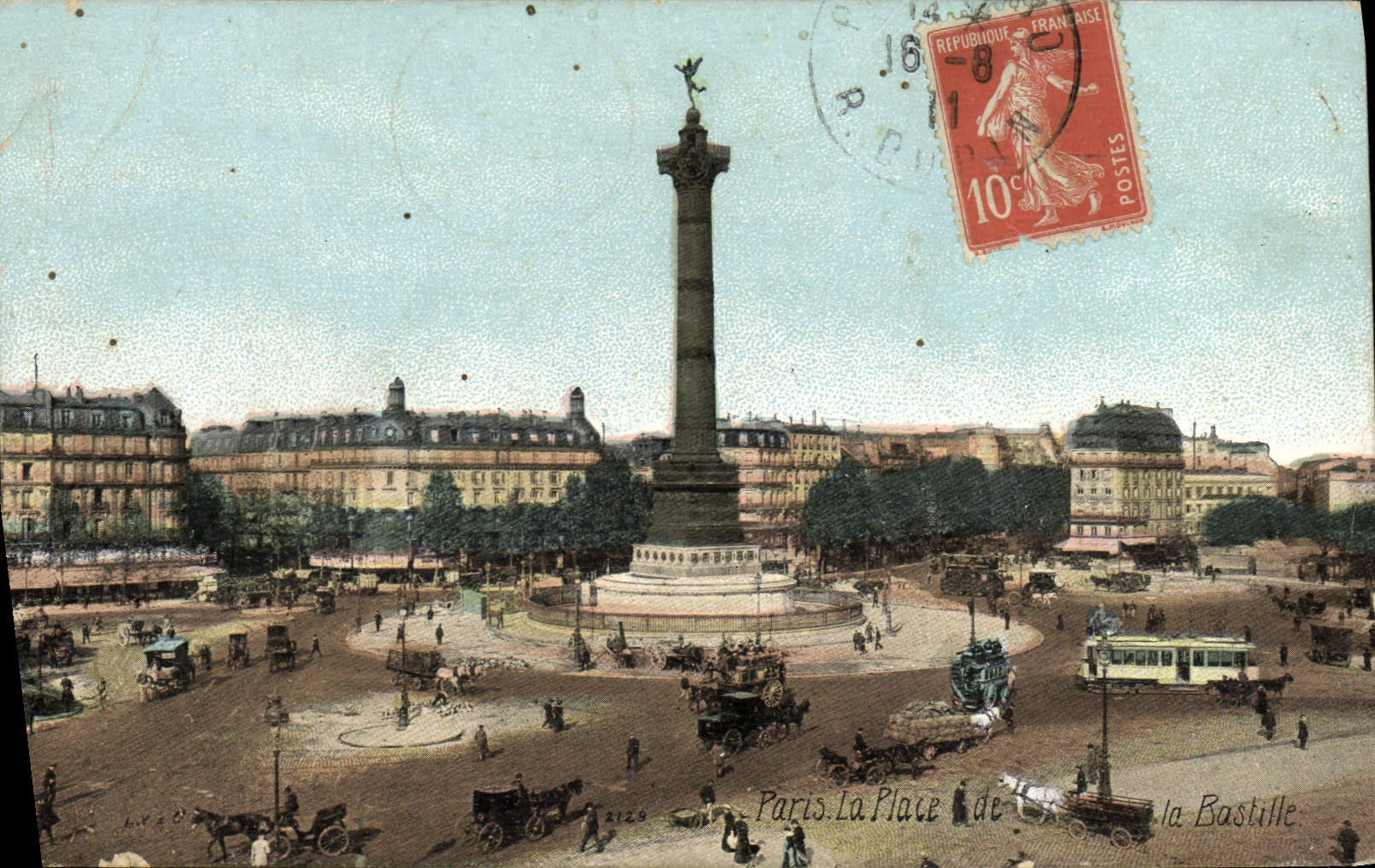 CPA Paris La Place De La Bastille