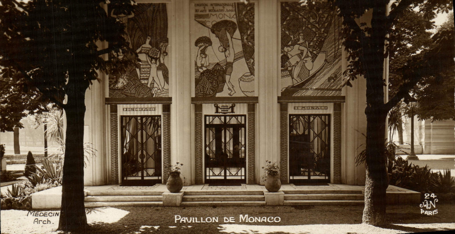 Casa de la POSTAL de la VENDIMIA de la feria de Mónaco París de artes decorativos