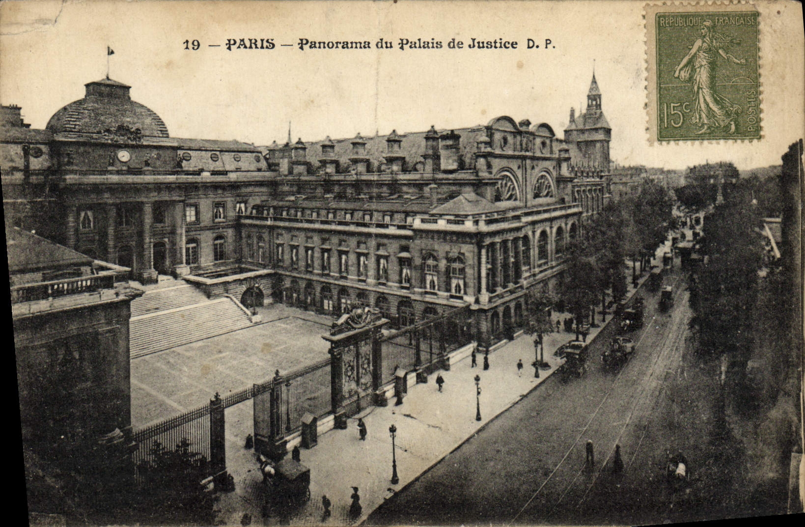 VINTAGE POSTCARD Paris Panorama Of the Law courts