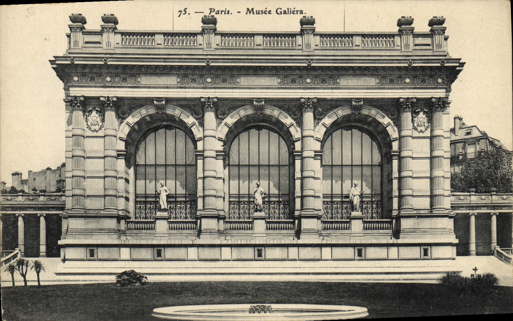 Museo de París Galiera de la POSTAL de la VENDIMIA