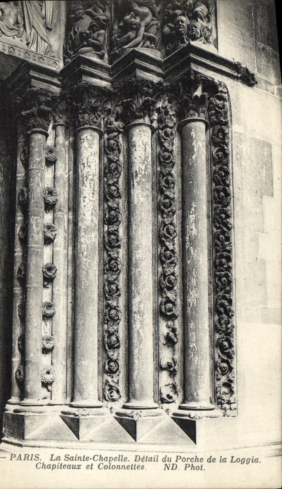 CPA Paris La Sainte Chapelle Detail Du Porche De La Loggia Chapiteaux et colonettes