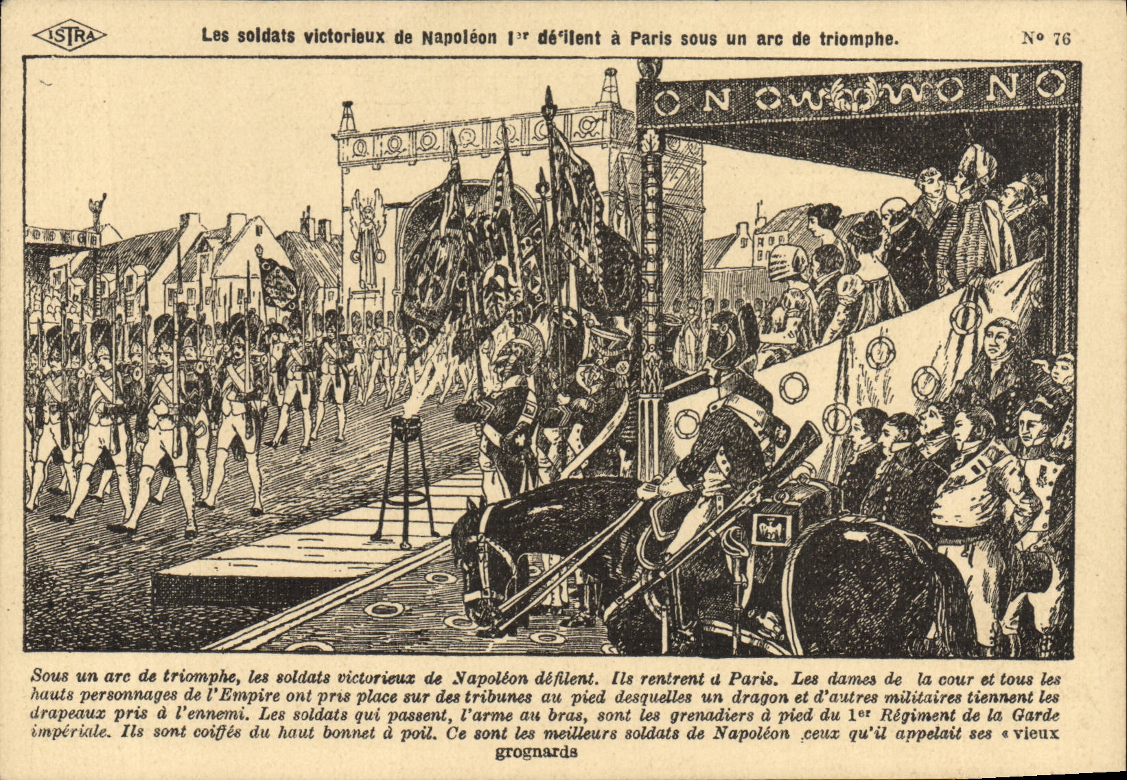 CPA Les Soldats Victorieux De Napoleon Paris Sous Un Arc De Triomphe Militaria 