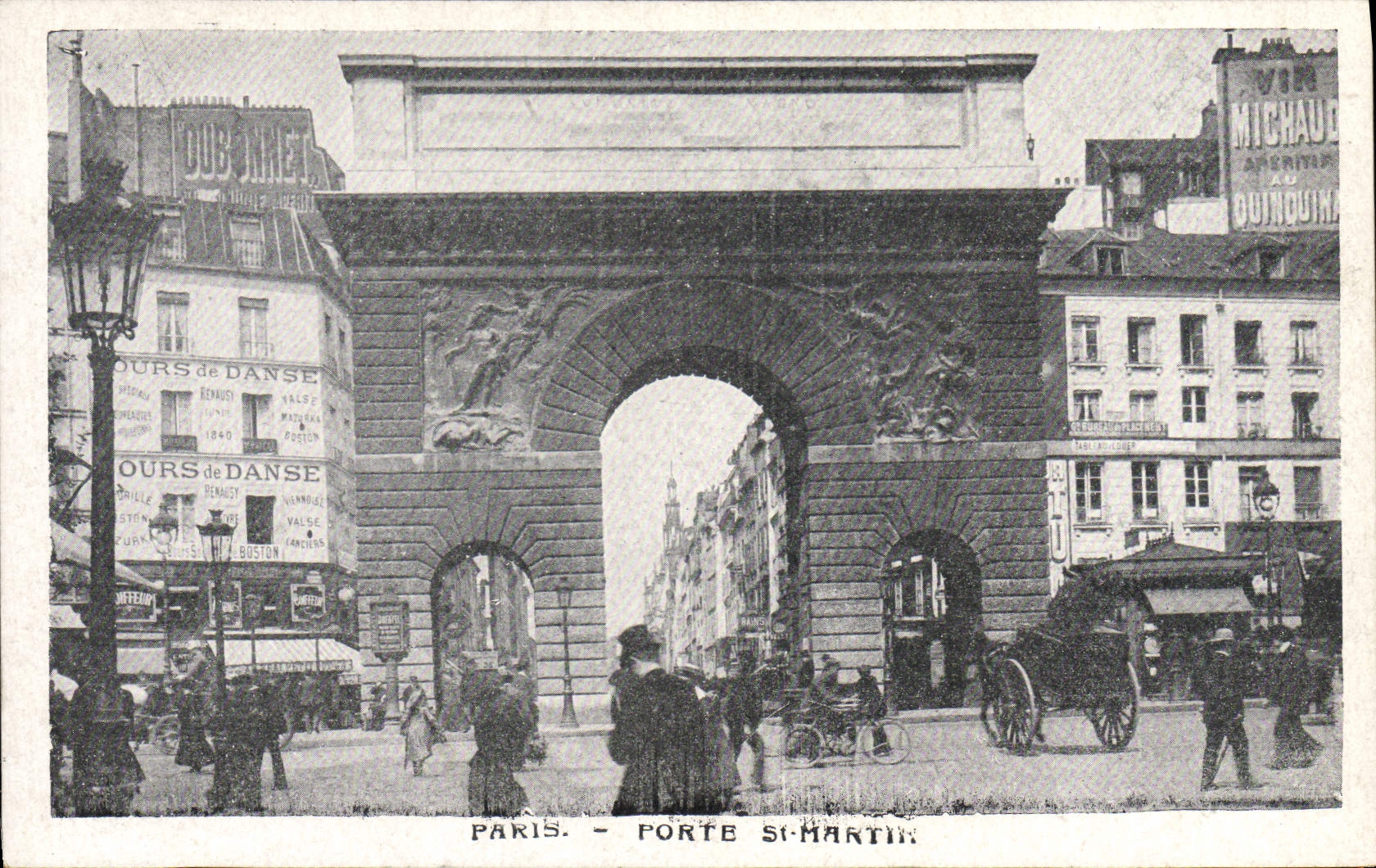 VINTAGE POSTCARD Paris Potre St Martin