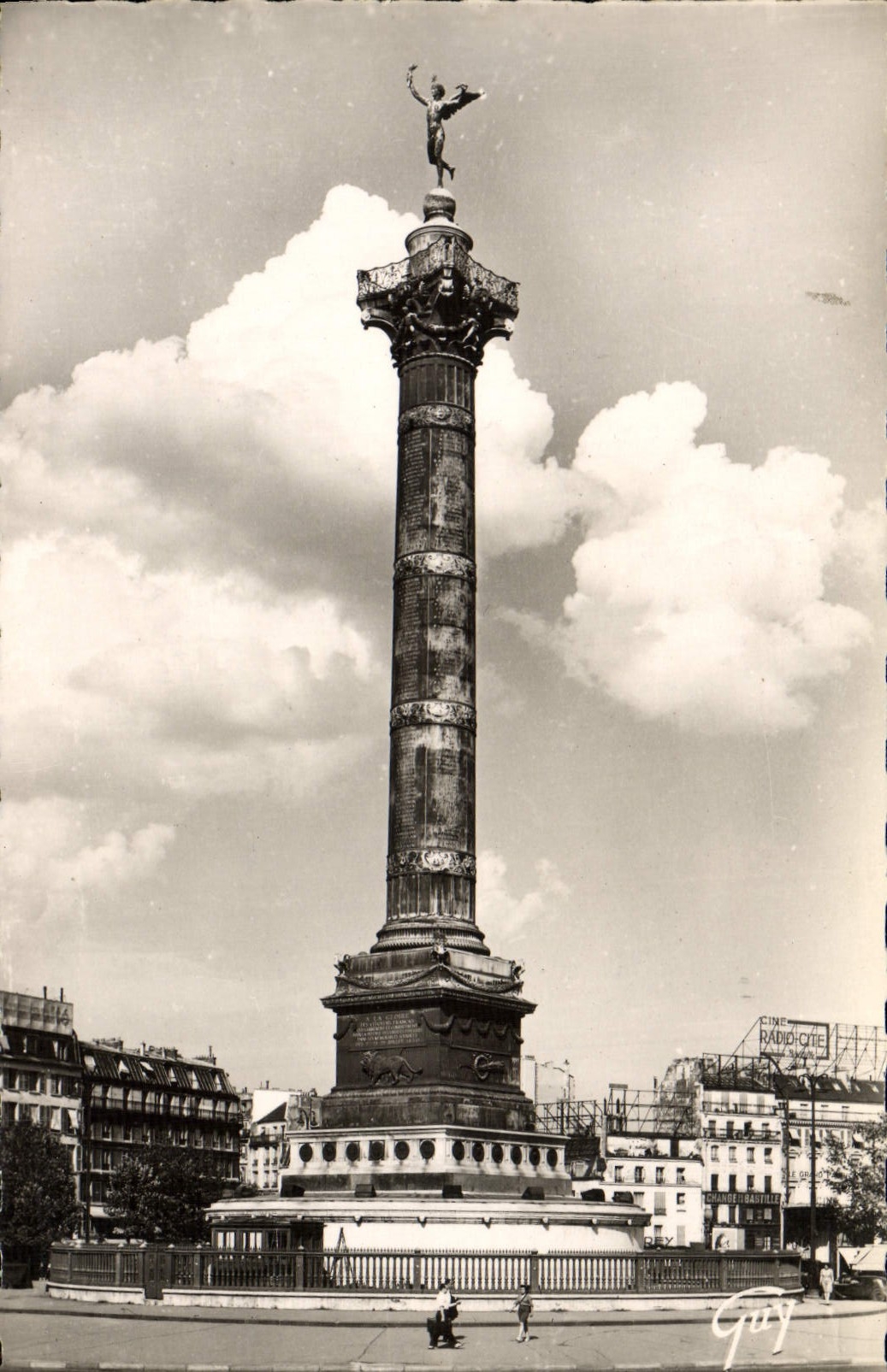 MODERN CARD Paris And Its Wonders Place Bastille And Column Of July 1831 1840