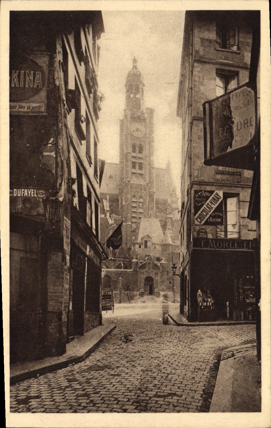 CPA Paris Rue De La Montagne Ste Genevieve Et Saint Etienne Du Mont