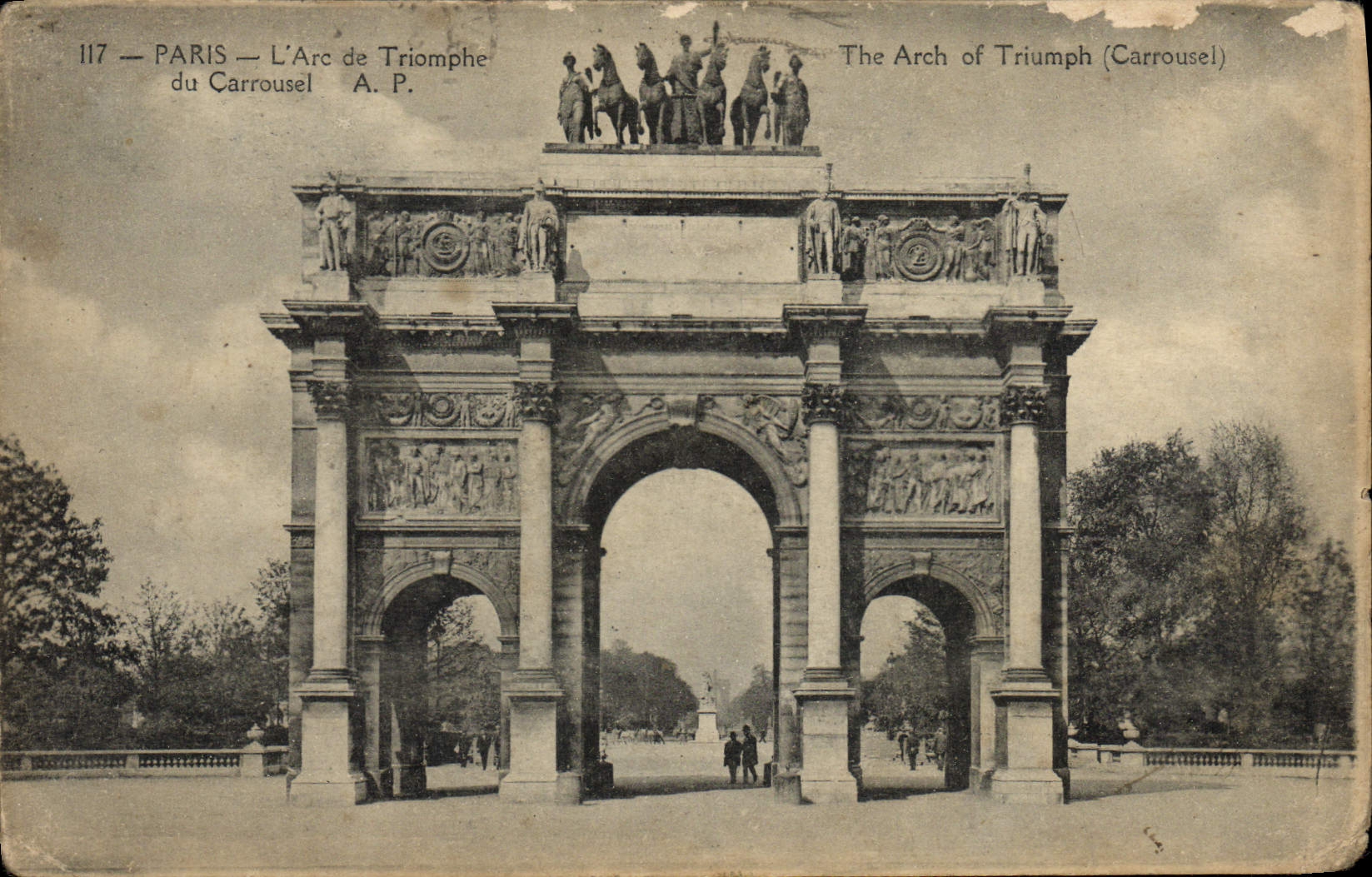 CPA Paris L'Arc De Triomphe Du Carrousel