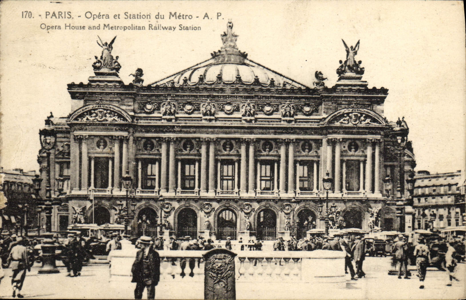 VINTAGE POSTCARD Paris Operated And Station Of the Subway