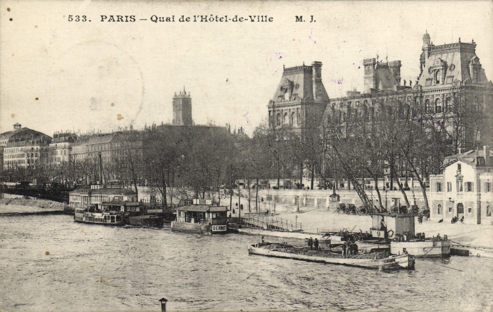 CPA Paris Quai De l'Hotel De Ville