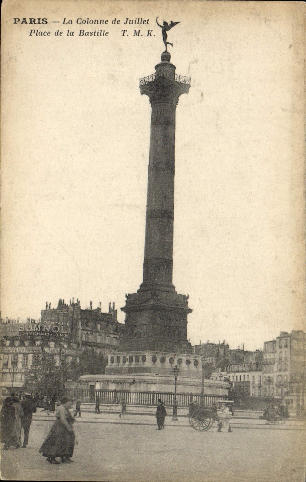 CPA Paris La Colonne De Juillet Place De La Bastille