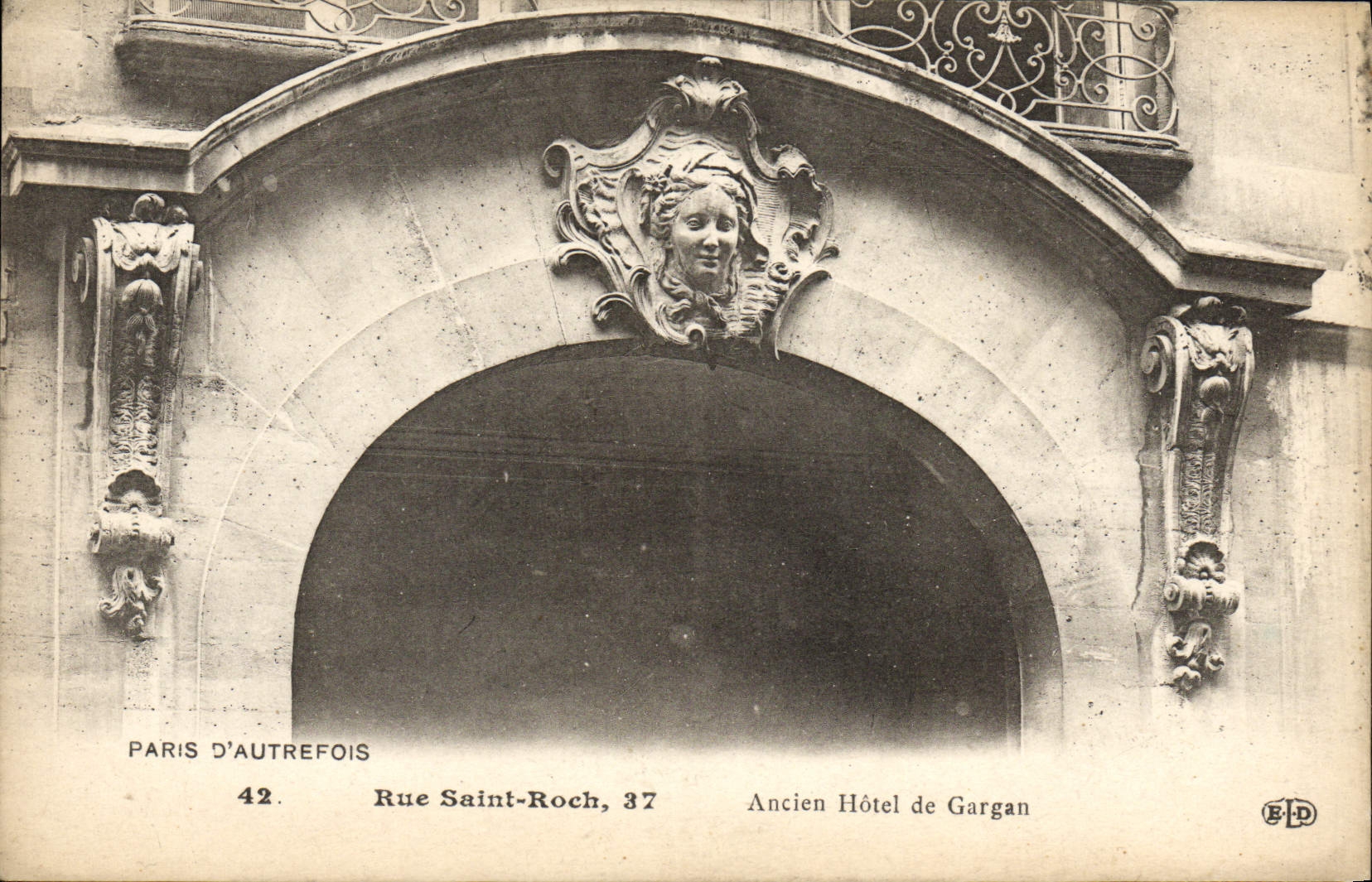 CPA Paris d'Autrefois Rue Saint Roch Ancien Hotel De Gargan