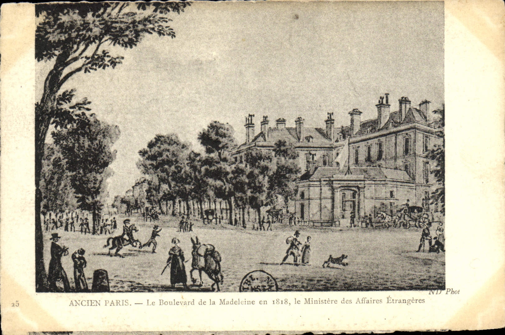 CPA Ancien Paris Le Boulevard De La Madeleine Le Ministere Des Affaires Etrangeres