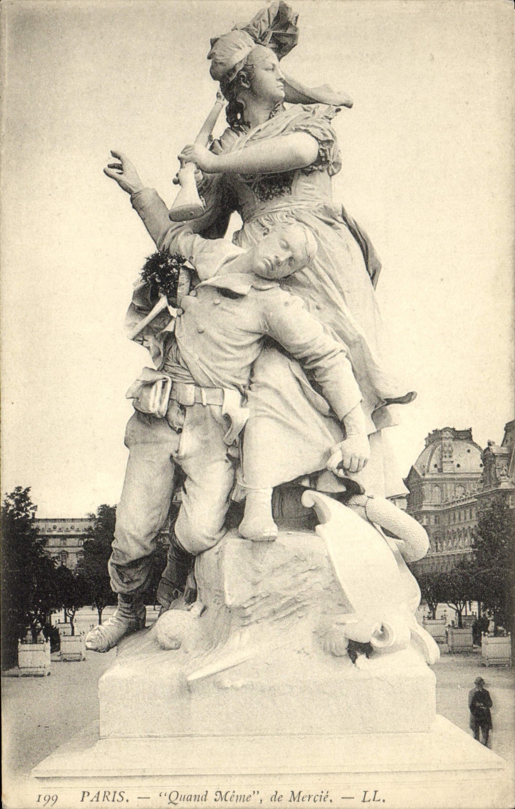 VINTAGE POSTCARD Paris Nevertheless De Mercie