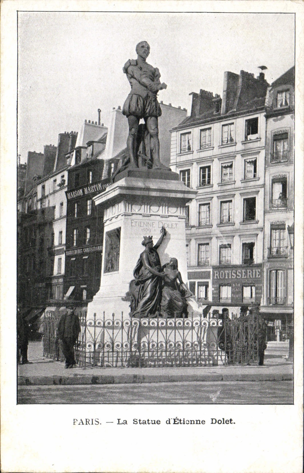 CPA Paris La Statue D'Etionne Dolet