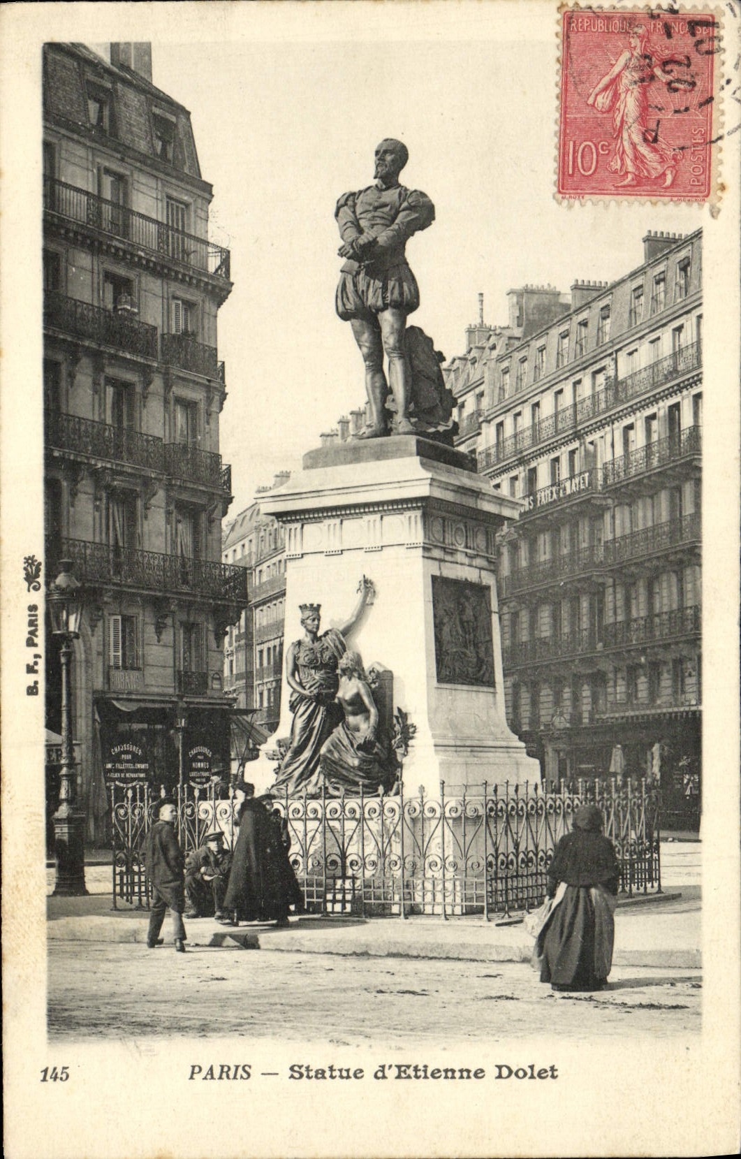 CPA Paris La Statue D'Etionne Dolet