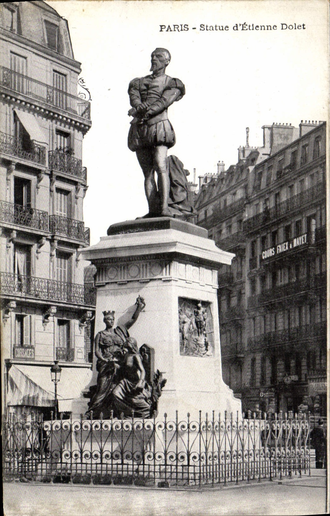 CPA Paris Statue d'Etienne Dolet