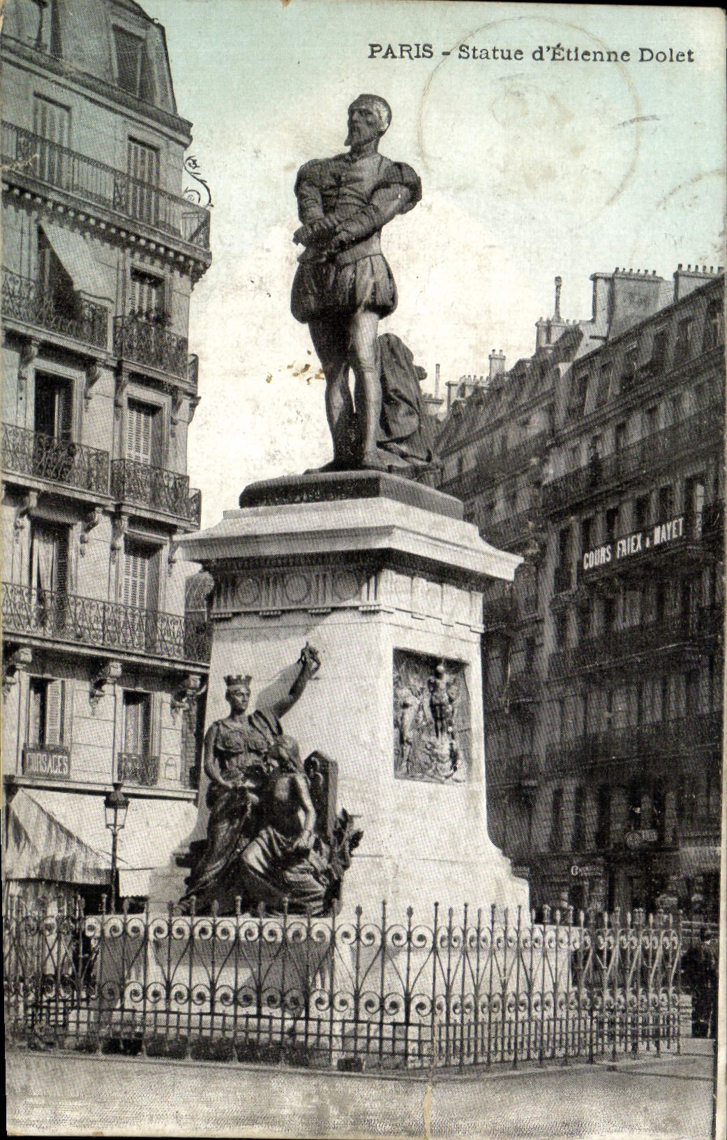 CPA Paris Statue d'Etienne Dolet