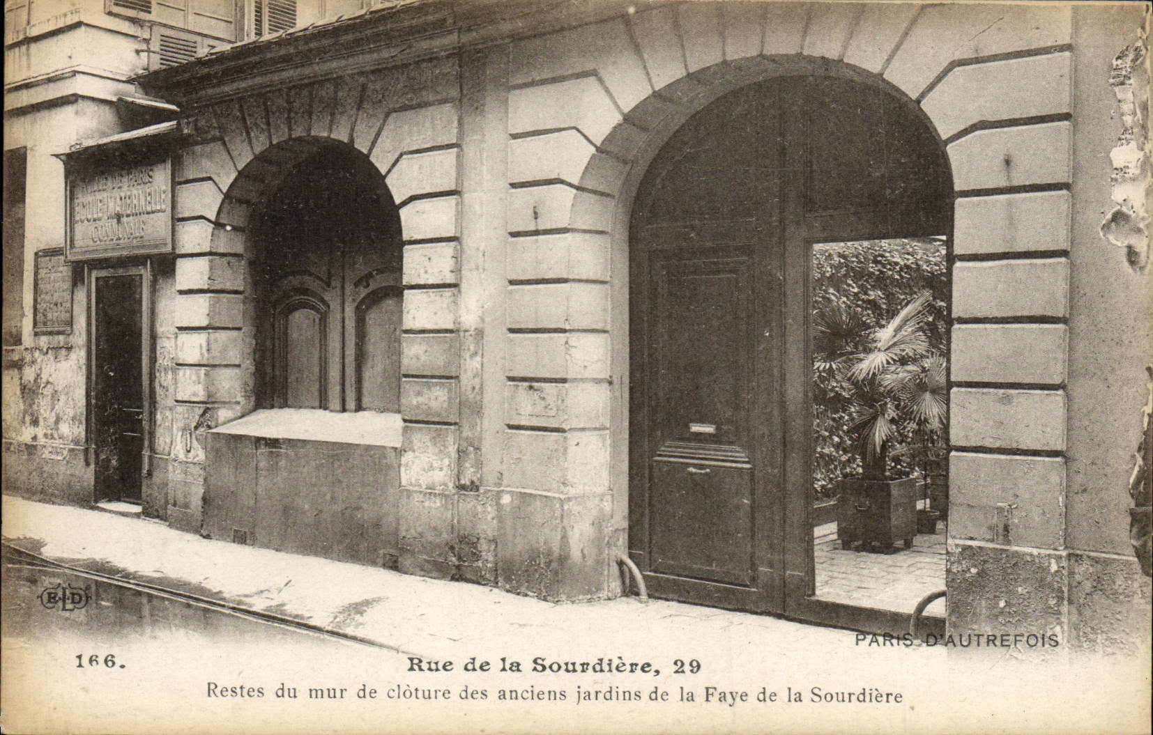 CPA Paris d'Autrefois Rue De La Sourdiere Restes Du Mer De Cloture Des Anciens Jardins De La Faye De La Sourdiere