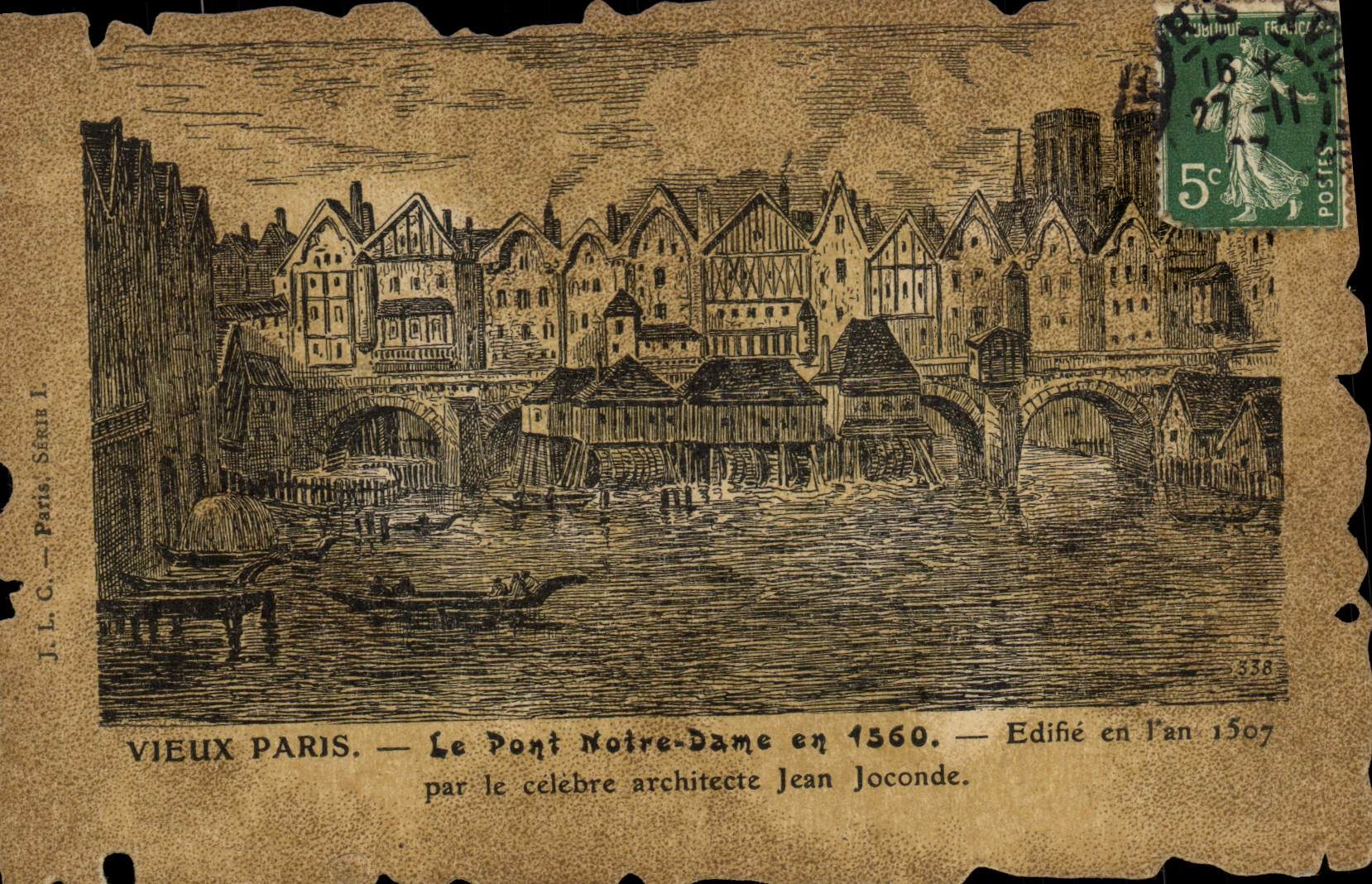 CPA Vieux Paris Le Pont Notre Dame en 1560