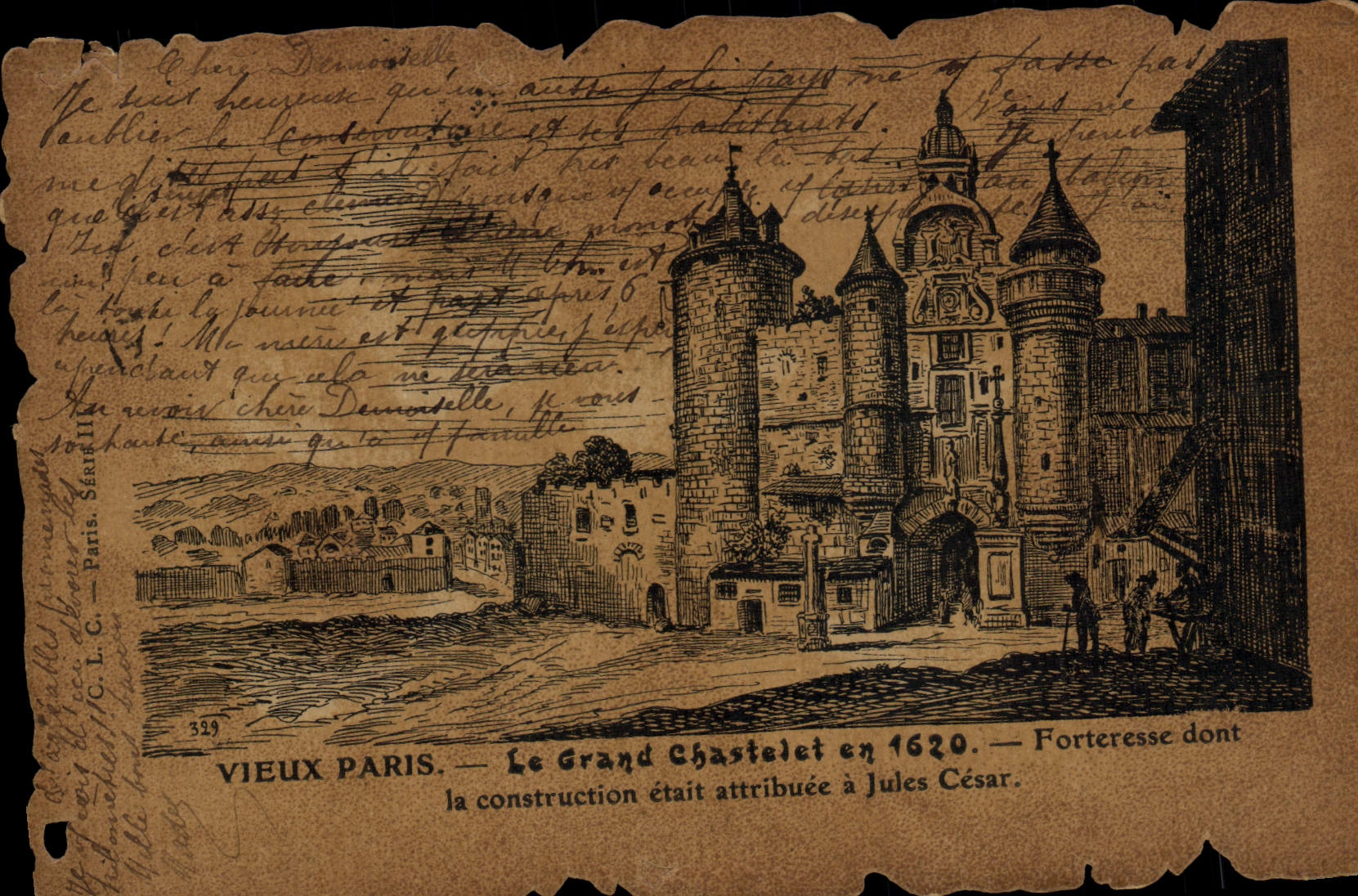 CPA Vieux Paris Le Grand Chastelet en 1620