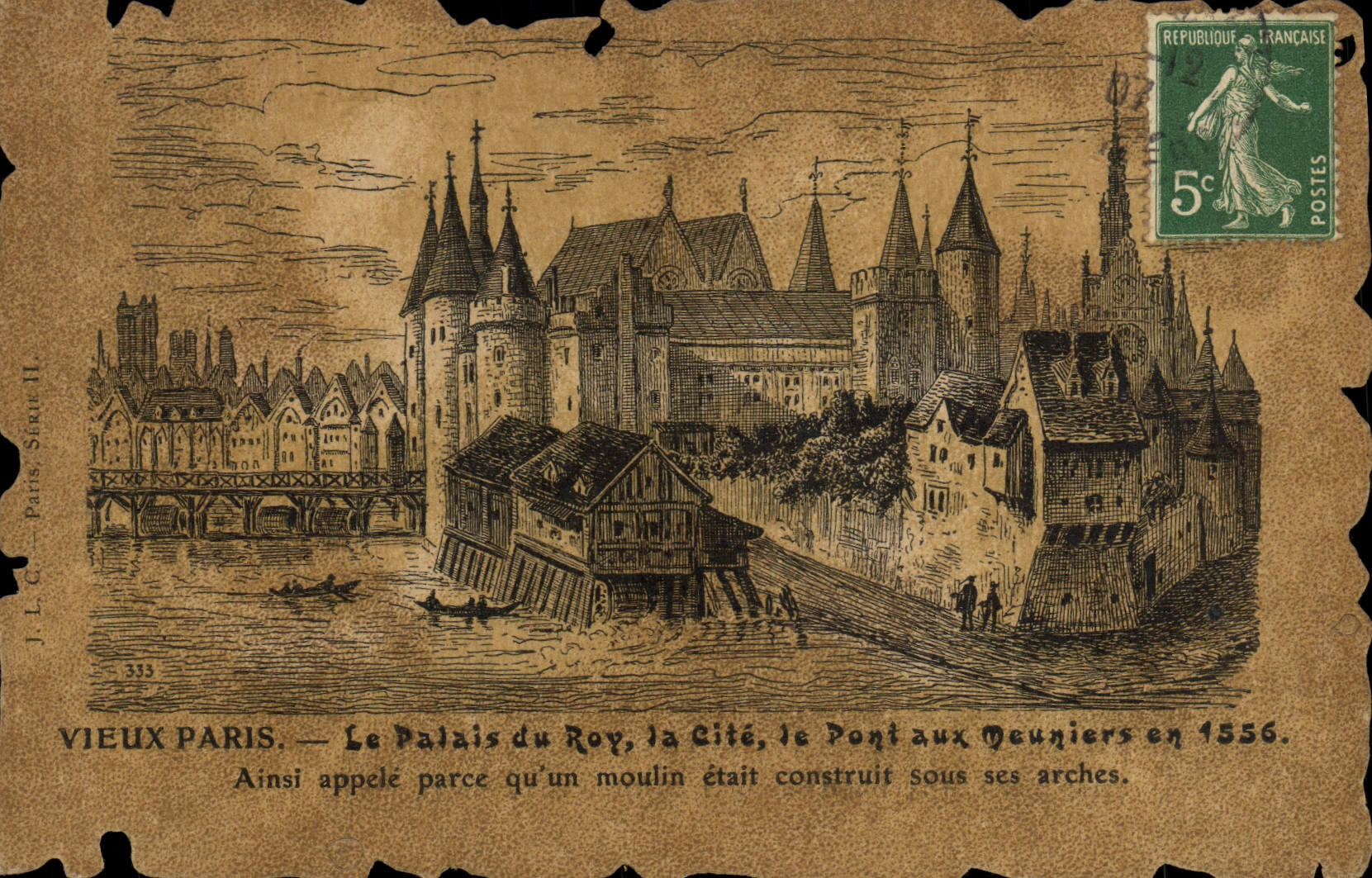 CPA Vieux Paris Le Palais Du Roy La Cite Le Pont Aux Meuniers en 1556