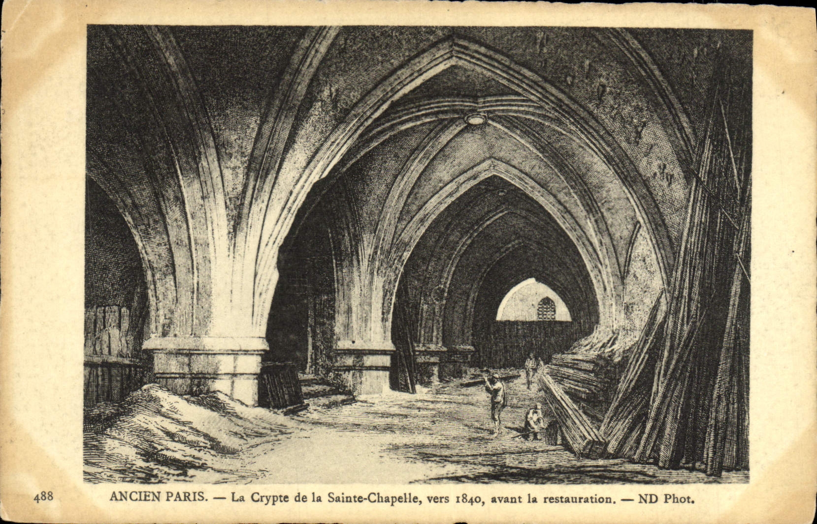 CPA Ancien Paris La Crypte De La Sainte Chapelle Vers Avant La Restauration