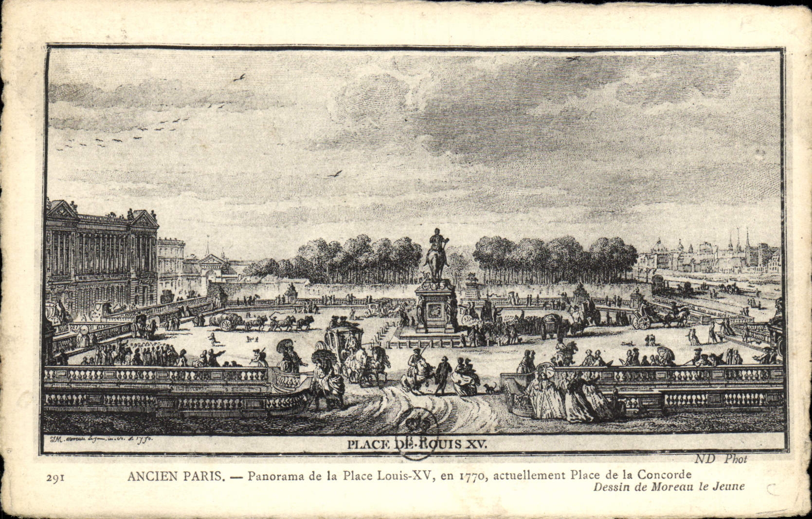 CPA Ancien Paris Panorama De La Place Louis XV en 1770 Actuellement Place De La Concorde