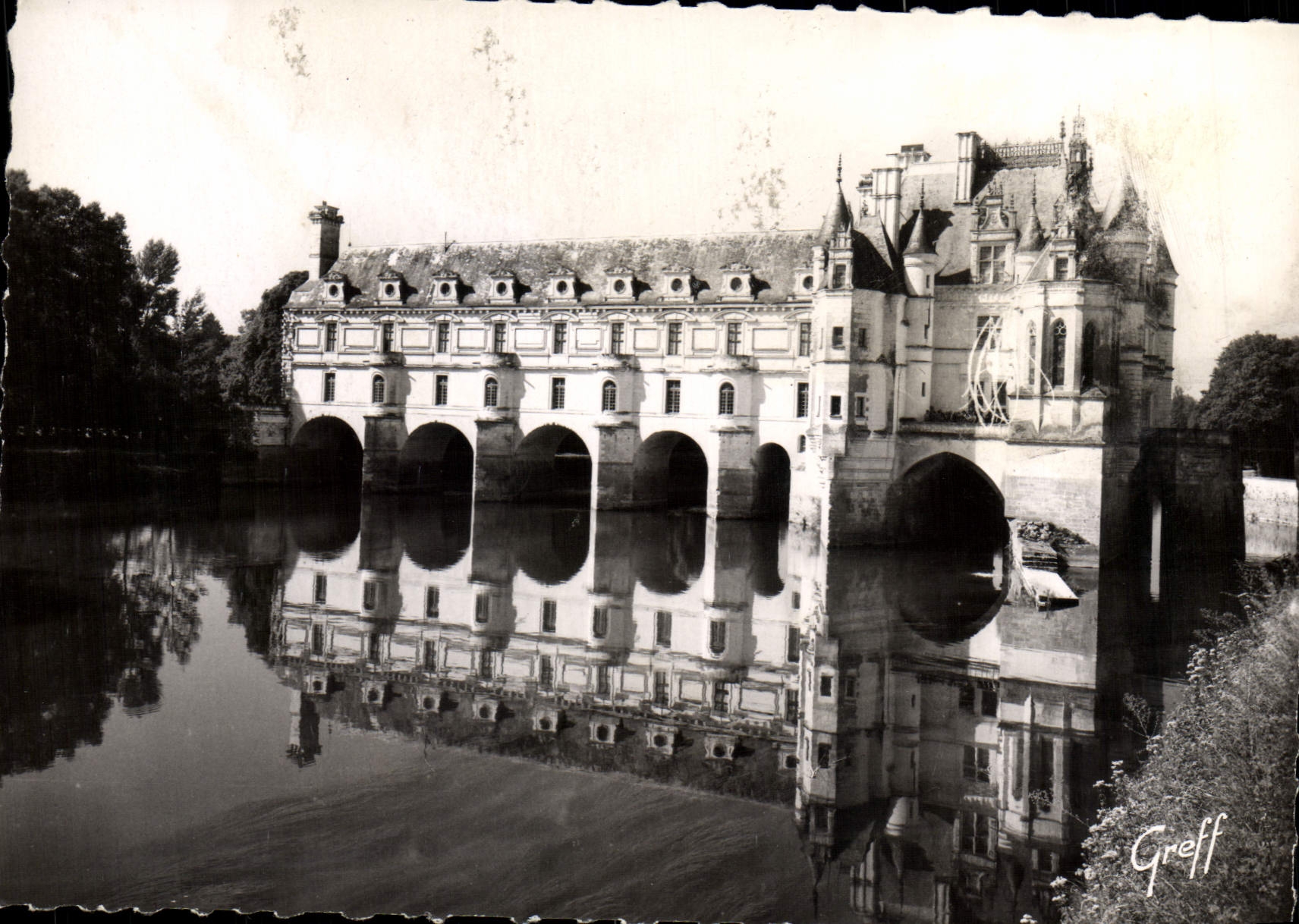 POSTAL MODERNA la fachada de Loire ch4ateau Castle De Northern Chenonceaux está