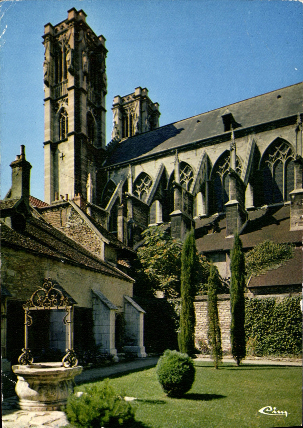 MODERN CARD Trawl-net On the Saone Cathedral St Vincent