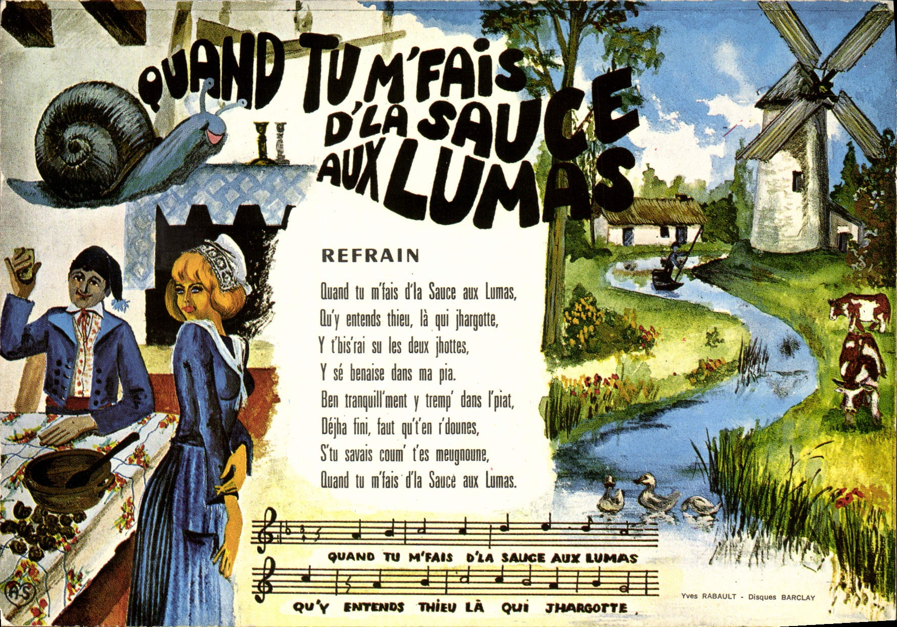 MODERN CARD When You Make Me of Sauce In Lumas Couplet Snail Windmill