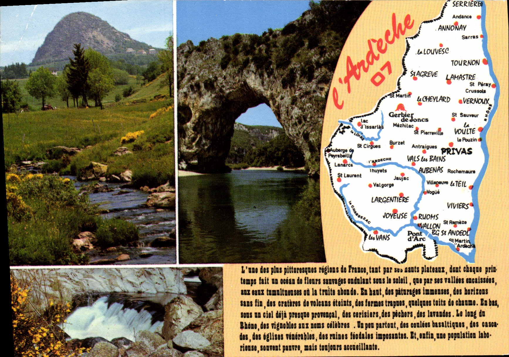 MODERN CARD Department Of Ardeche