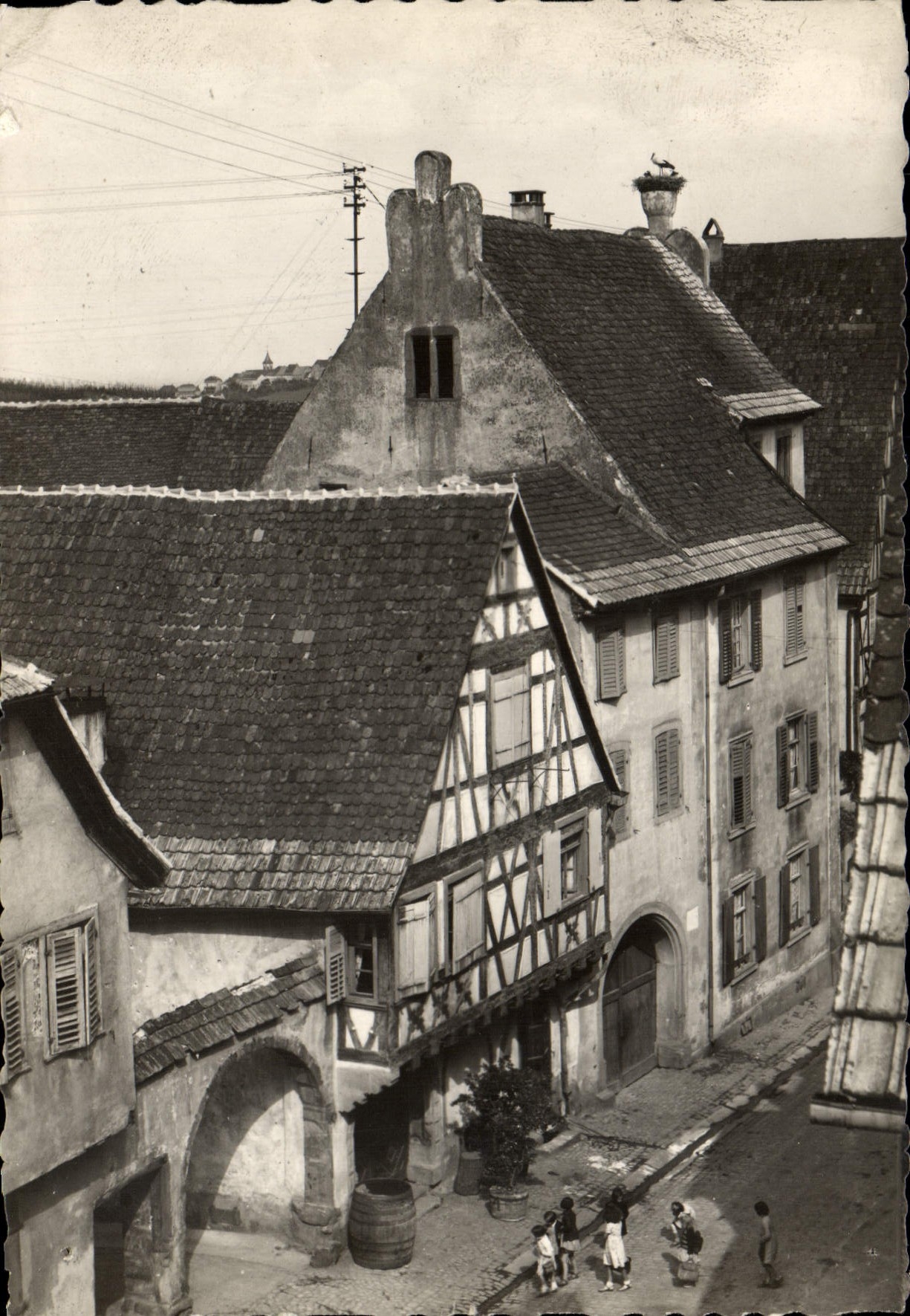 CPM Riquewihr La Maison Des Cigognes Vue Prise De l'Hotel Ferch