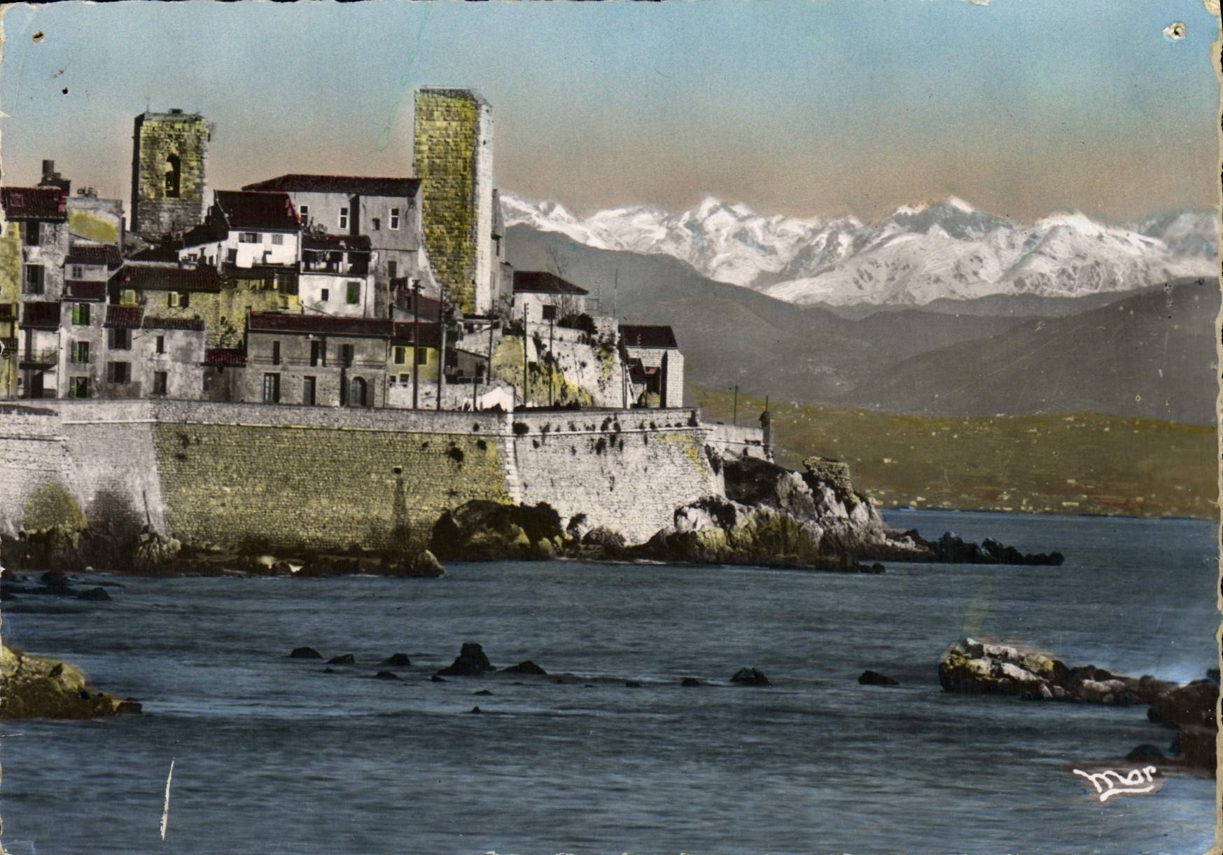 MODERN CARD the Dimension of Antibes Azure Walls And the Alps