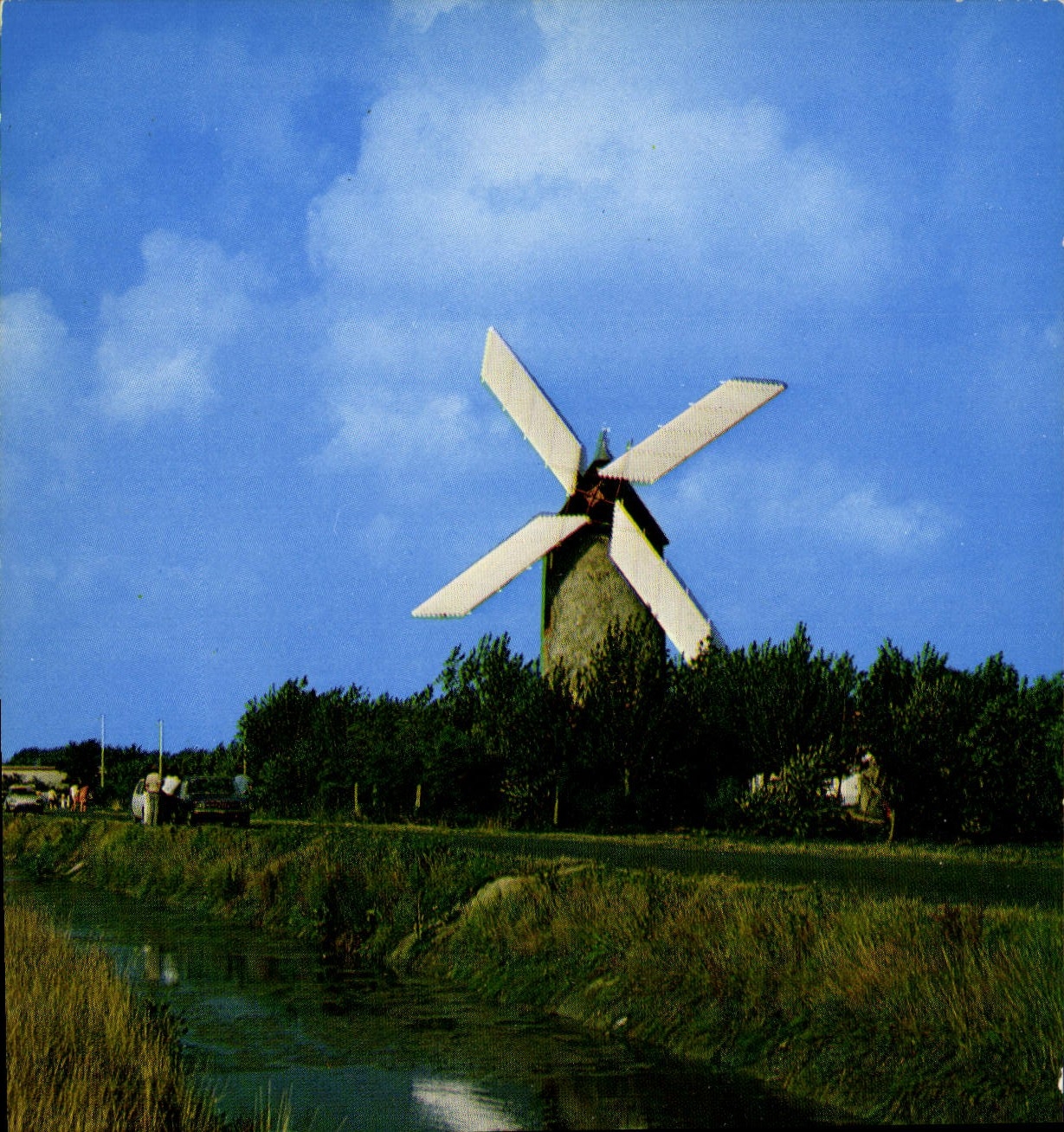 POSTAL MODERNA con el país del molino de viento de los montajes